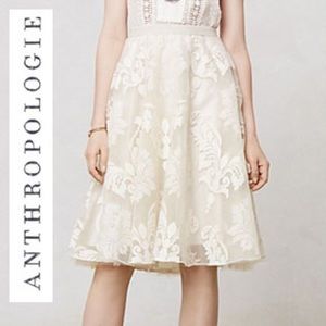 Off-white midi tulle skirt